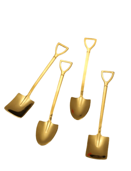 Gold Shovel Spoon for Sugar Deserts Ice Cream - Adorable for Any Use