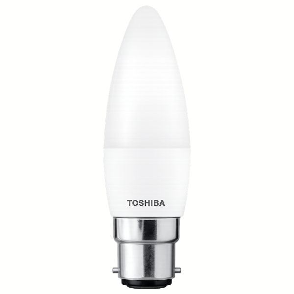 TOSHIBA B22 LED Candle Light Bulb 3W Cool Daylight 6500K
