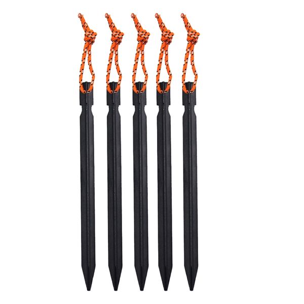 Camping Metallic Aluminium Tent Pegs Set of 5 (18cm) - Special