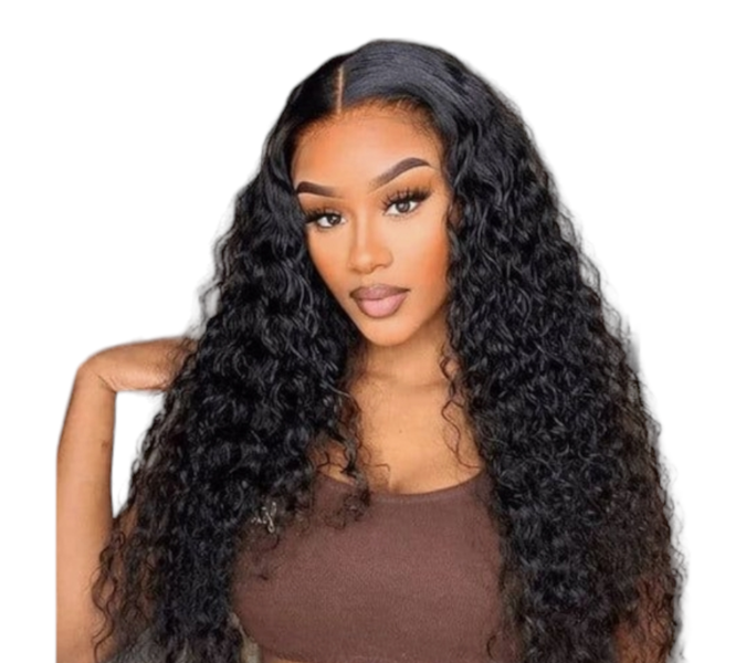 Glue-less Brazilian Deep Wave Full Lace Frontal Human Virgin Hair wig