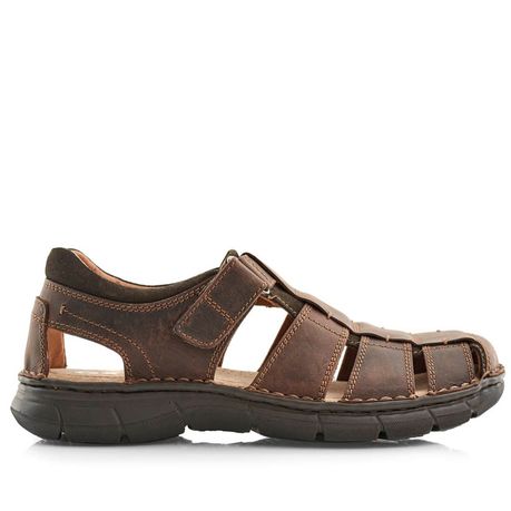 Closed hot sale leather sandals