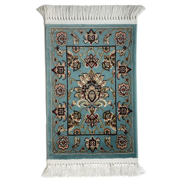 Persian Nain Design Small Rug Light Blue 60 x 40cm