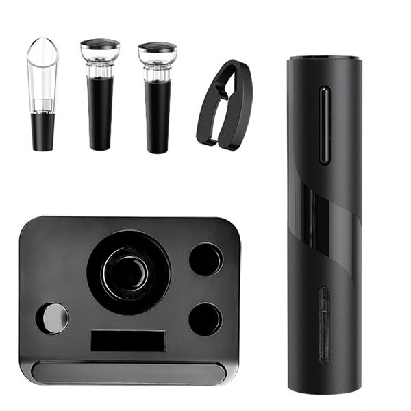 Creative 6-in-1 Electric Wine Corkscrew Automatic Bottle Opener with Base