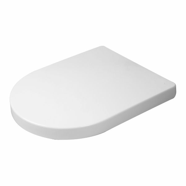 White D Shaped Gloss Toilet Seat