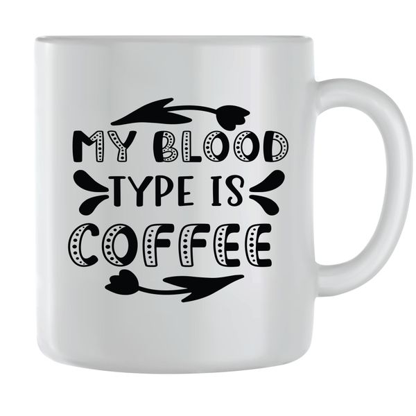Blood Type Coffee Mugs for Men Women Trendy Graphic Sayings Cups Present118
