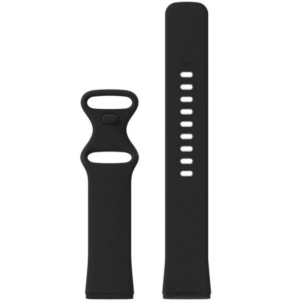 Silicone Sport Strap Compatible with Fitbit Versa 3 - Black (Size: M/L)