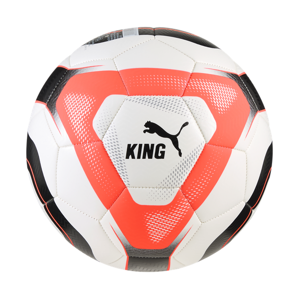 Puma King Ball Soccer Ball - White/Glowing Red - Size 5