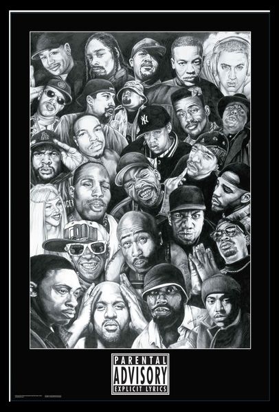 Rap Gods - 2015 Poster with Black Frame