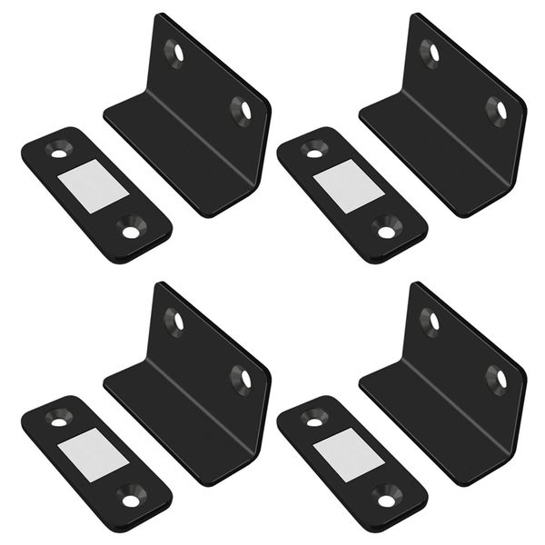 Tool DIY Magnetic Cabinet Door Lock Sliding Door Bracket Set of 4 - 4cm