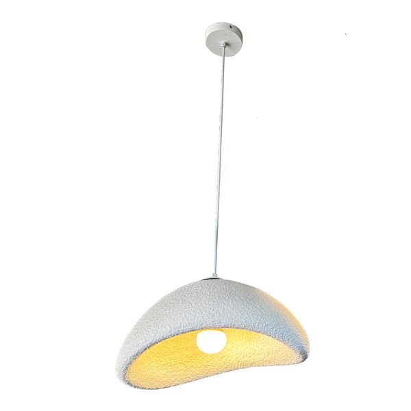 Japandi Style Hanging "cloud" Pendant Light. Wabi Sabi Finish