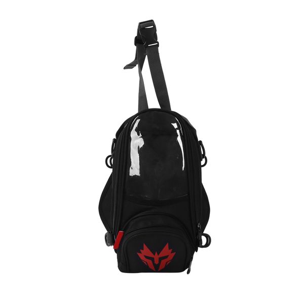 Universal Motorcycle Fuel Tank Bag Red Adjustable Strap