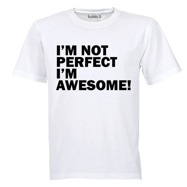 I'm Not Perfect - I'm AWESOME - Kids T-Shirt (Grey)