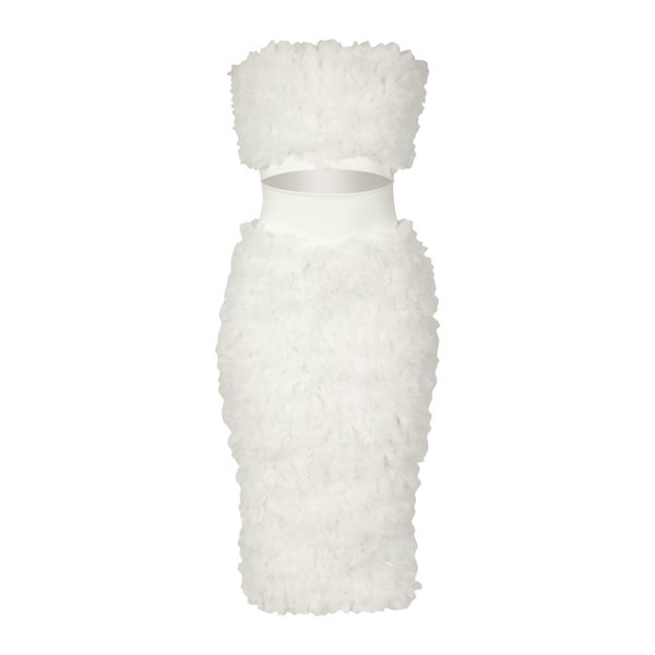 Selphies High-Tea Off White Soft Tulle two piece Set-Off White BrideDress