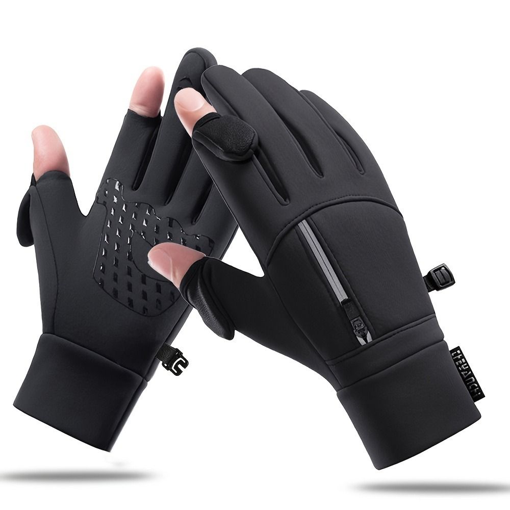Touchscreen Gloves for Men & Women - Cold-Resistant, Flip-Top Finger Design