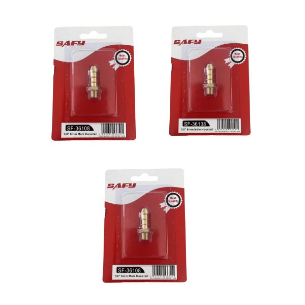 3 x 1/8" 8mm Male Hosetail