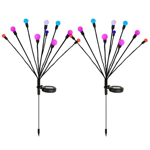 FA-LC38C-10 Solar Powered RGB Starburst Fairy Bulb Garden Lights