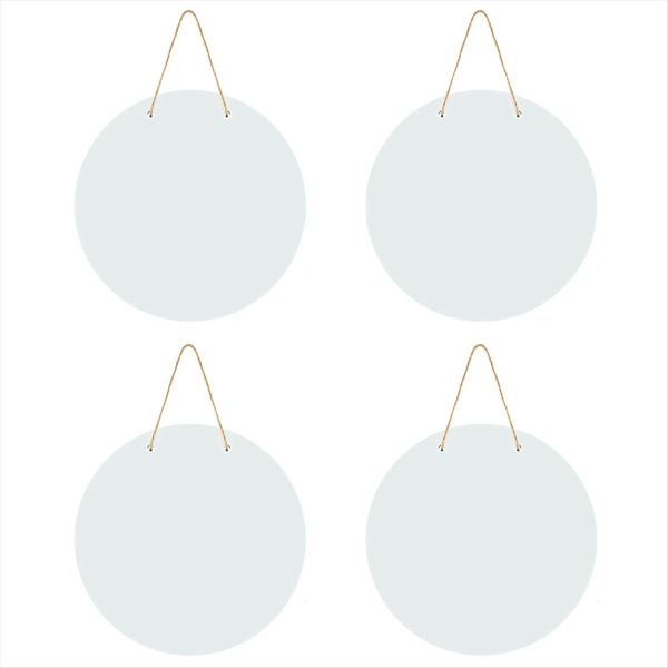 4 Pcs Sublimation Door Hanger Sign Round Hanging Sign Board
