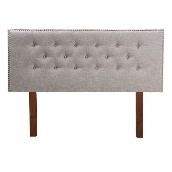 StrohBerry - Kansas Linen Headboard - Light Grey