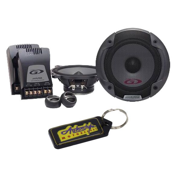 Alpine 6" 280w 2Way Component Speakers With Tweeters &amp; Crossovers &amp; Keyring