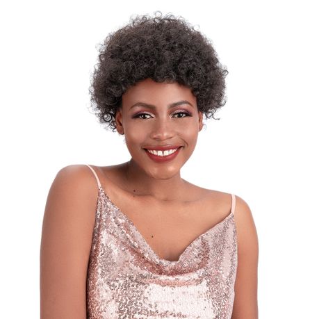 Magic Brown Short Afro Kinky Curly Synthetic Hair Wig Bellaafro