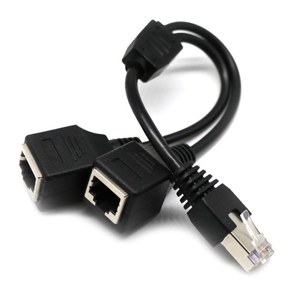 Network RJ45 Splitter Adapter with 2 Port Ethernet Socket