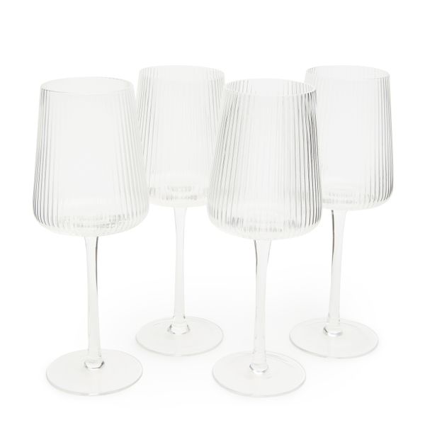 George &amp; Mason - Venezia Crystal Wine Glasses - 600ml - Set of 4