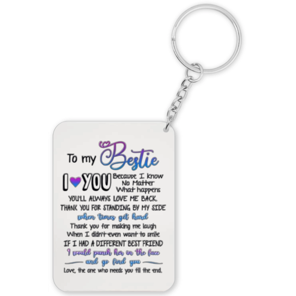 To My Bestie Thank You For Making Me Laugh Best Friends Gift Keyring