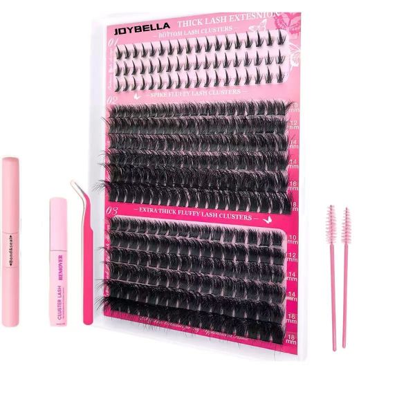 264Pcs Fluffy Eyelash Cluster Kit Eyelash Extensions 10-18mm