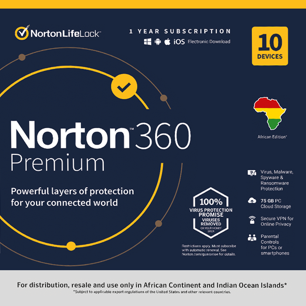 Norton 360 Premium 75GB - 1user 10 devices for 1 year | Buy Online in