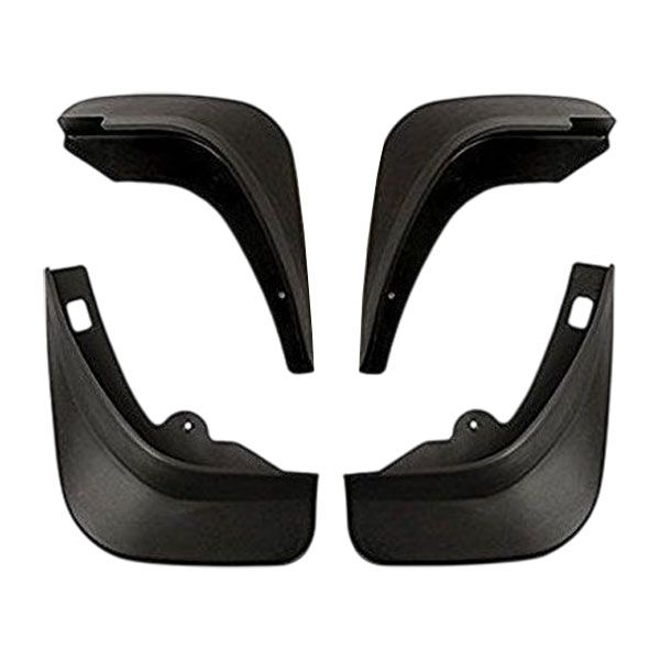 Rubber Mudflaps Compatible with Toyota Etios 2012+ Sedan - Black - Set