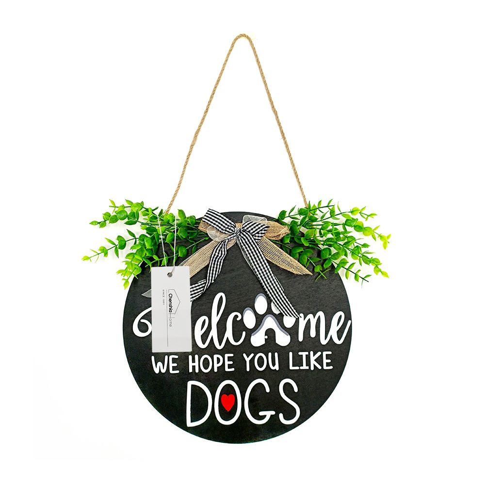 Wooden Welcome Home Sign with Flowers | Rustic Round Wood | Shop Today ...