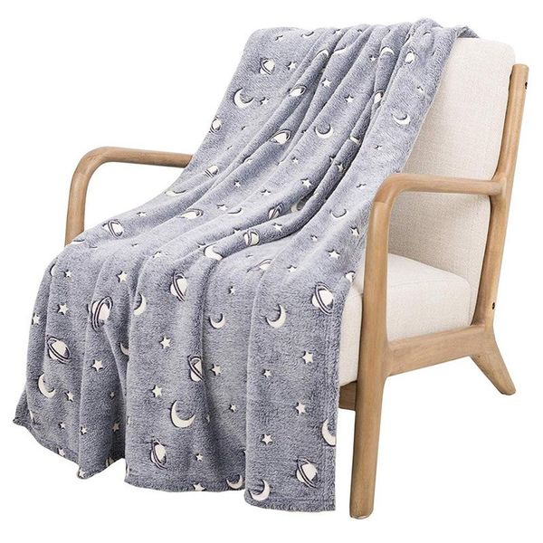 Magic Glow In The Dark Super Soft Plush Night Fluorescent Blanket