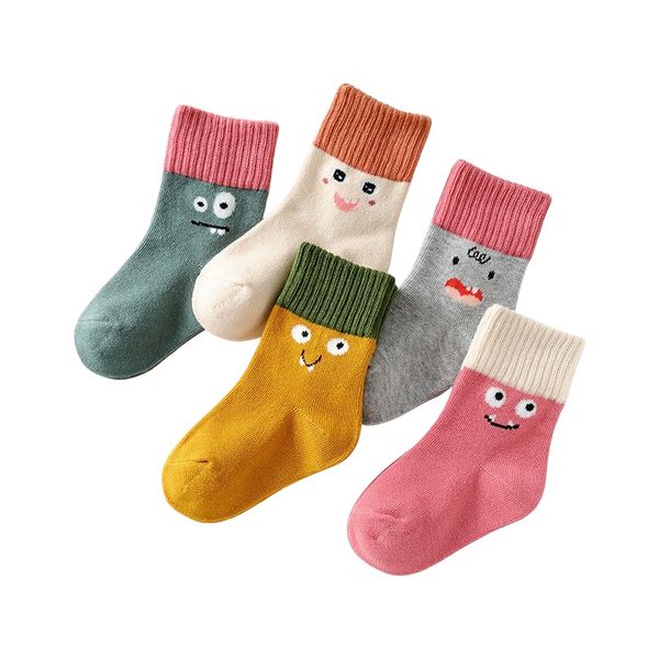 5 Pair - Funky Cotton Girls' Socks
