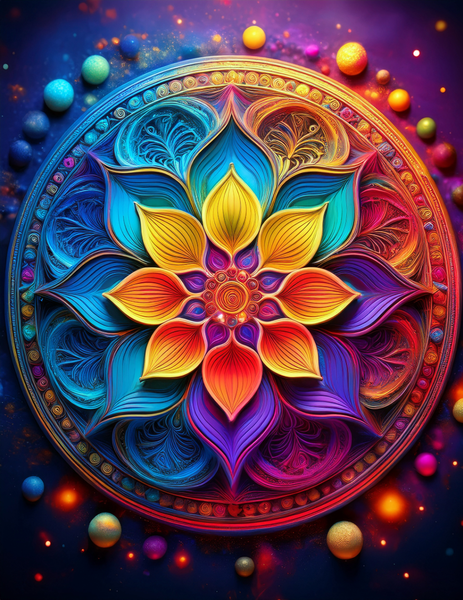 Canvas Wall Art Home Decor - Mandala sand art
