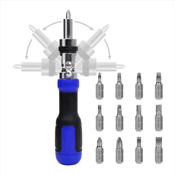 Ratchet Screwdriver 13-In-1 Multi Screwdriver Compatible with Universal