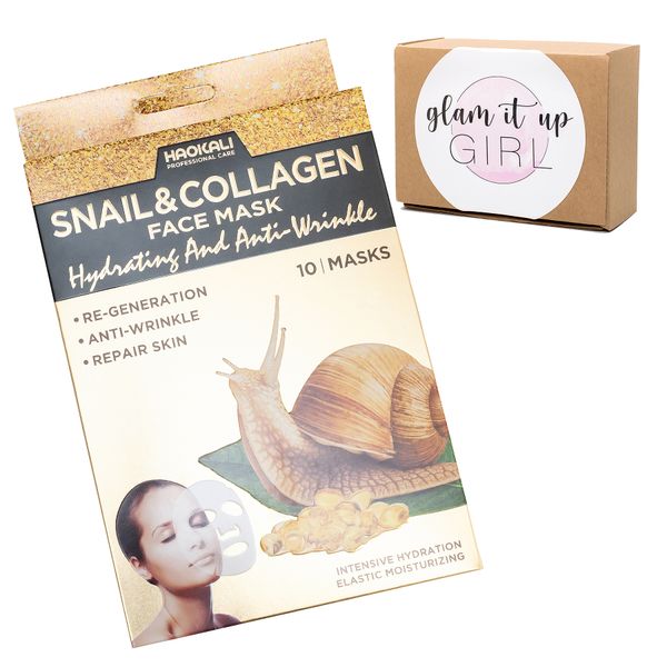 Collagen &amp; Anti-aging Hydrating Face Mask Moisturizing pack of 10