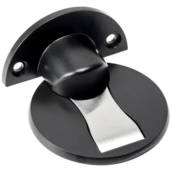 Magnetic Floor Door Stopper For Flat Surface - Black