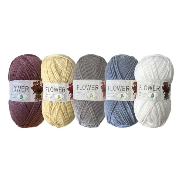 Double Knitting Polyester Yarn 100g (Pack of 5)
