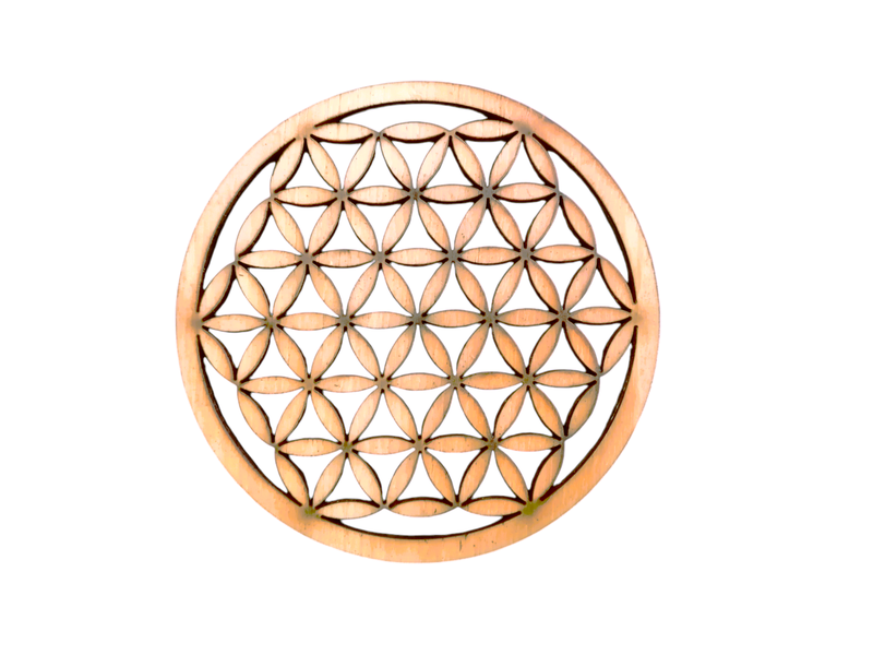 Wooden Flower of Life Coasters - Set of 6