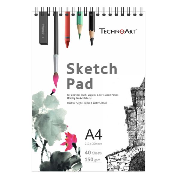TechnoArt Wiro Sketch Pad - A4 150gsm, 40 sheets