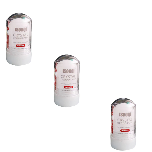 3 Pack-60g Crystal Natural Mineral Salt Sweating and Deodorizing Alum Rod