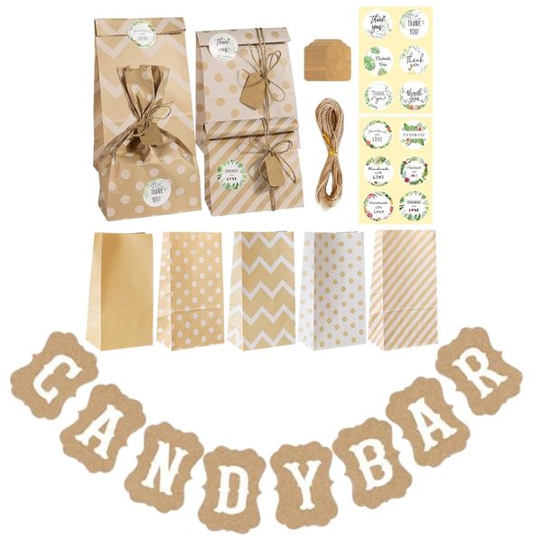 Decor Party Wedding Gift Bags With Candy Bar Banner - 24cm