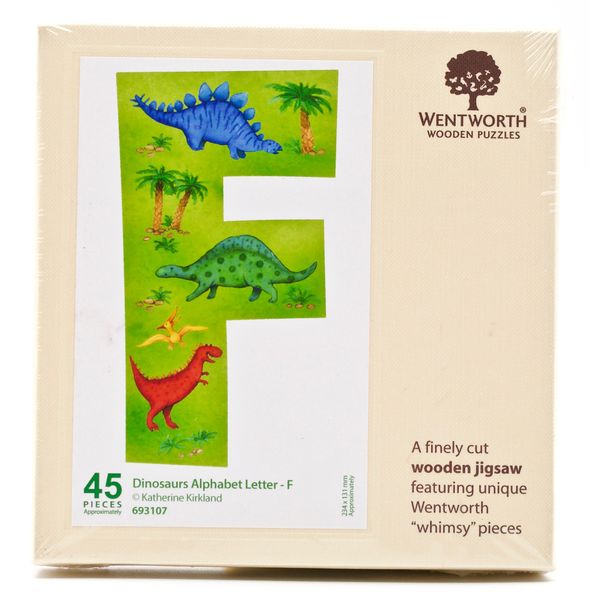 Dinosaurs Letter F - 45 Piece Kids Alphabet Wood image