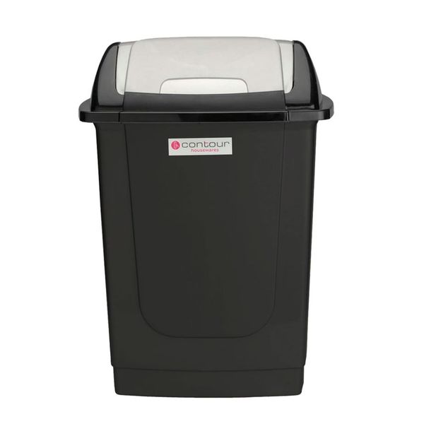 Contour - Modern Durable Rectangular Lift Bin (50L) - Black