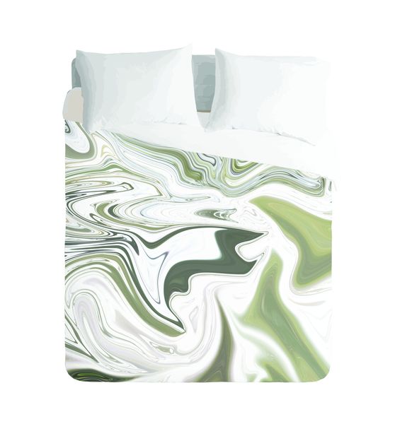 Imaginate Decor - Khaki &amp; White Marble Duvet Cover Set