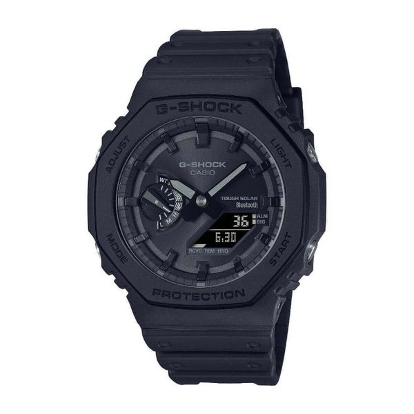 Casio G-Shock Mens Black Analogue &amp; Digital Rubber Strap Watch-Ga-b2100-1a1dr