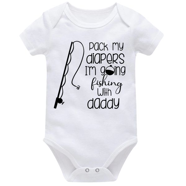 Pack My Diapers Baby Vest Bodysuit Onesie Short Sleeve