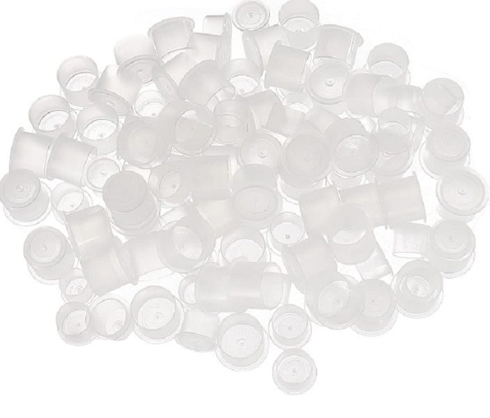 100 Large Tattoo Ink Cups W/ Wide-Mouth Caps for Easy Use