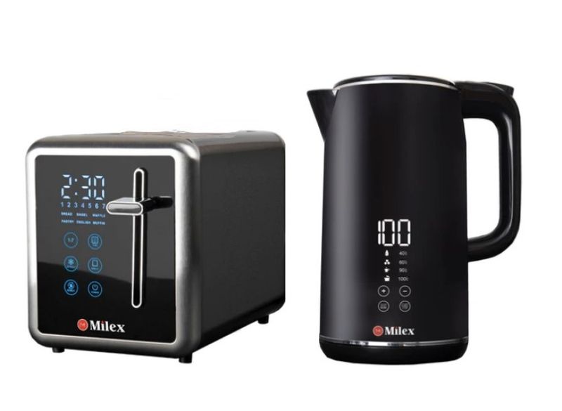 Milex Smart Digital Toaster and Kettle Breakfast Pack Combo - Value Deal