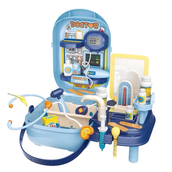 Danny Home Doctor Pretend Play Set for Kids - 34 Piece Hand Carry Kit
